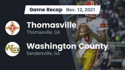 Recap: Thomasville  vs. Washington County  2021