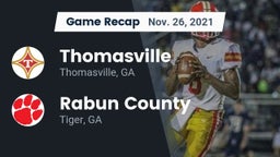 Recap: Thomasville  vs. Rabun County  2021
