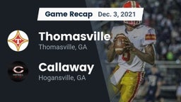 Recap: Thomasville  vs. Callaway  2021