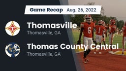 Recap: Thomasville  vs. Thomas County Central  2022