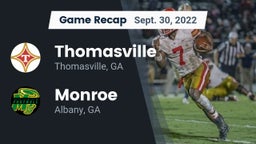 Recap: Thomasville  vs. Monroe  2022