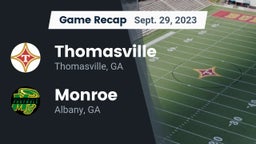 Recap: Thomasville  vs. Monroe  2023