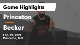 Princeton  vs Becker  Game Highlights - Feb. 23, 2021