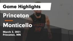 Princeton  vs Monticello  Game Highlights - March 2, 2021