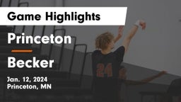 Princeton  vs Becker  Game Highlights - Jan. 12, 2024
