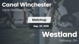 Matchup: Canal Winchester vs. Westland  2016
