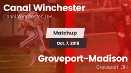 Matchup: Canal Winchester vs. Groveport-Madison  2016