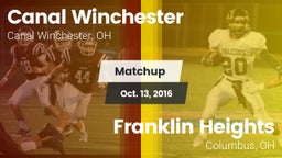 Matchup: Canal Winchester vs. Franklin Heights  2016