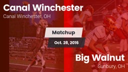Matchup: Canal Winchester vs. Big Walnut  2016
