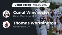 Recap: Canal Winchester  vs. Thomas Worthington  2017