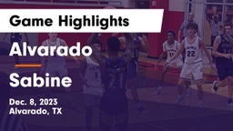 Alvarado  vs Sabine  Game Highlights - Dec. 8, 2023