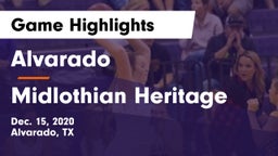 Alvarado  vs Midlothian Heritage Game Highlights - Dec. 15, 2020