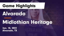 Alvarado  vs Midlothian Heritage Game Highlights - Jan. 18, 2022