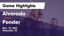 Alvarado  vs Ponder  Game Highlights - Nov. 10, 2023