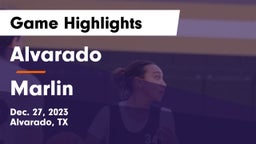 Alvarado  vs Marlin  Game Highlights - Dec. 27, 2023