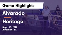 Alvarado  vs Heritage Game Highlights - Sept. 18, 2020