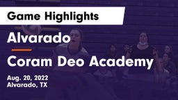 Alvarado  vs Coram Deo Academy  Game Highlights - Aug. 20, 2022