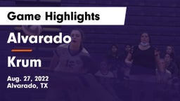 Alvarado  vs Krum  Game Highlights - Aug. 27, 2022