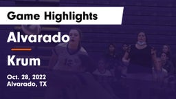 Alvarado  vs Krum  Game Highlights - Oct. 28, 2022