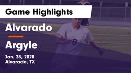 Alvarado  vs Argyle  Game Highlights - Jan. 28, 2020