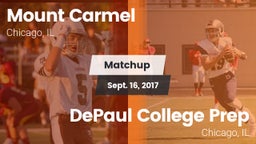 Matchup: Mount Carmel High vs. DePaul College Prep  2017