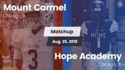 Matchup: Mount Carmel High vs. Hope Academy  2018