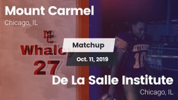 Matchup: Mount Carmel High vs. De La Salle Institute 2019