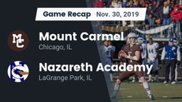 Recap: Mount Carmel  vs. Nazareth Academy  2019