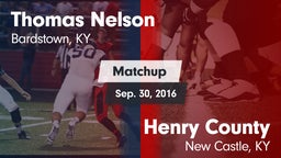 Matchup: Thomas Nelson High vs. Henry County  2016