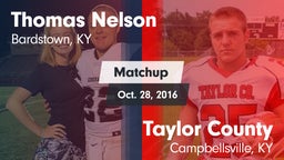 Matchup: Thomas Nelson High vs. Taylor County  2016