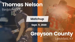 Matchup: Thomas Nelson High vs. Grayson County  2020