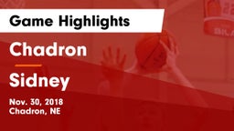 Chadron  vs Sidney  Game Highlights - Nov. 30, 2018