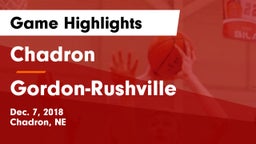 Chadron  vs Gordon-Rushville  Game Highlights - Dec. 7, 2018