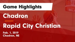 Chadron  vs Rapid City Christian Game Highlights - Feb. 1, 2019