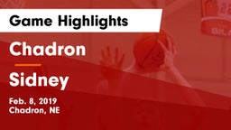 Chadron  vs Sidney  Game Highlights - Feb. 8, 2019