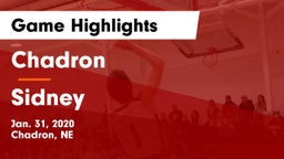 Chadron  vs Sidney  Game Highlights - Jan. 31, 2020
