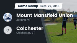 Recap: Mount Mansfield Union  vs. Colchester  2018