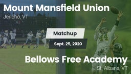 Matchup: Mount Mansfield vs. Bellows Free Academy  2020