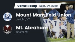 Recap: Mount Mansfield Union  vs. Mt. Abraham  2020
