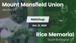 Matchup: Mount Mansfield vs. Rice Memorial  2020