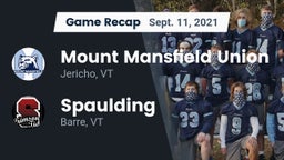 Recap: Mount Mansfield Union  vs. Spaulding  2021