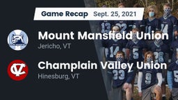 Recap: Mount Mansfield Union  vs. Champlain Valley Union  2021
