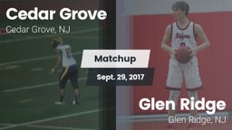 Matchup: Cedar Grove High vs. Glen Ridge  2017
