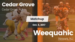Matchup: Cedar Grove High vs. Weequahic  2017