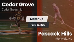 Matchup: Cedar Grove High vs. Pascack Hills  2017