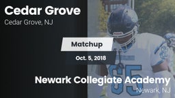 Matchup: Cedar Grove High vs. Newark Collegiate Academy  2018