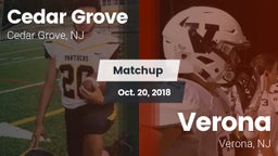 Matchup: Cedar Grove High vs. Verona  2018