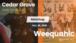 Matchup: Cedar Grove High vs. Weequahic  2018