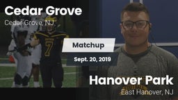 Matchup: Cedar Grove High vs. Hanover Park  2019