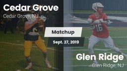 Matchup: Cedar Grove High vs. Glen Ridge  2019